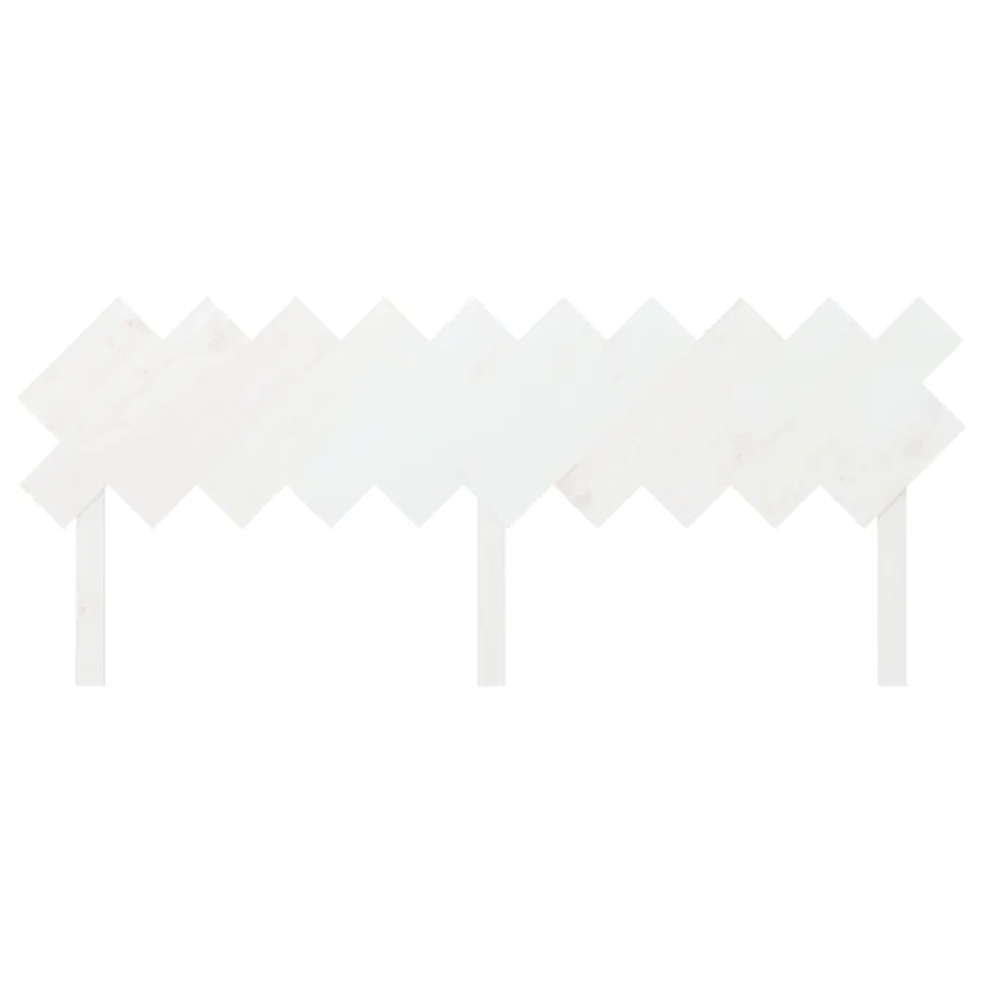 Tête de lit Blanc 196x3x80,5 cm Bois massif de pin - 4