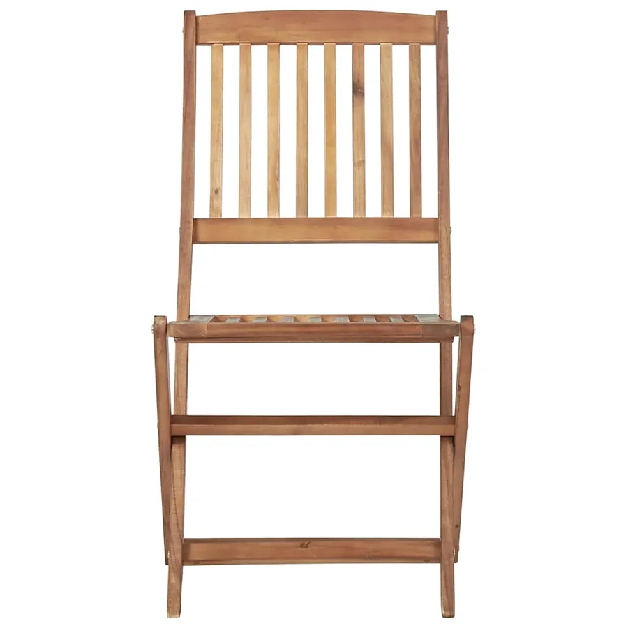 Chaises pliables de jardin lot de 6 avec coussins Bois d'acacia - 5