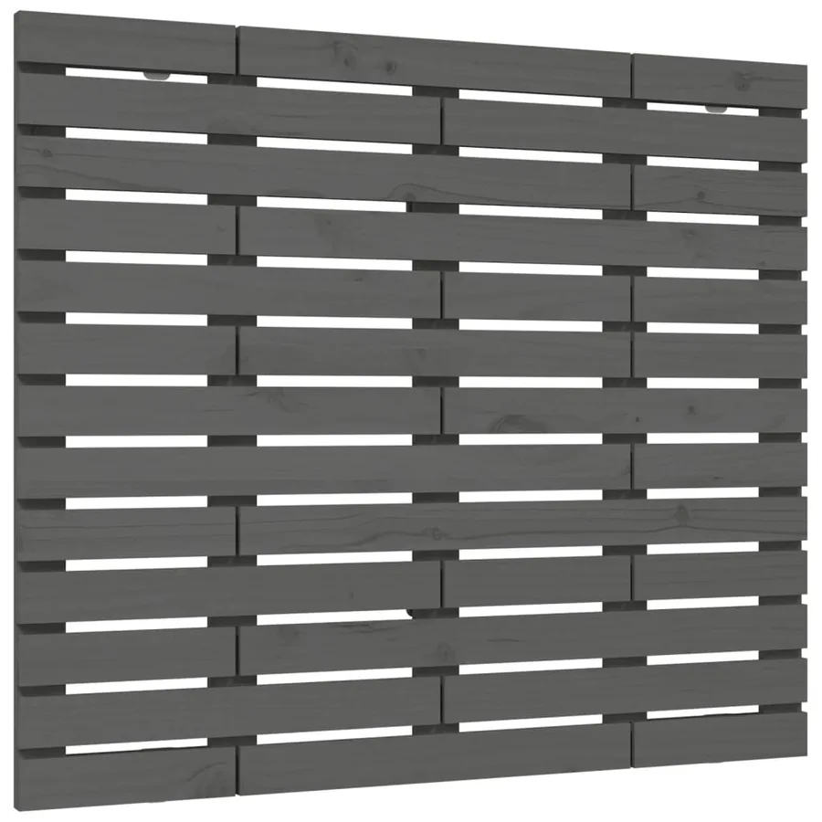 Tête de lit murale Gris 146x3x91,5 cm Bois massif de pin - 2