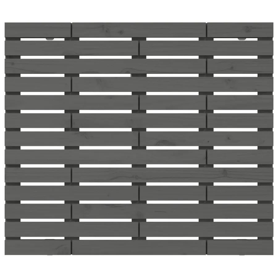 Tête de lit murale Gris 146x3x91,5 cm Bois massif de pin - 4