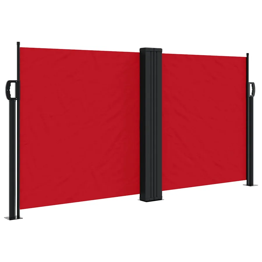 Auvent latéral rétractable rouge 120x600 cm - 2