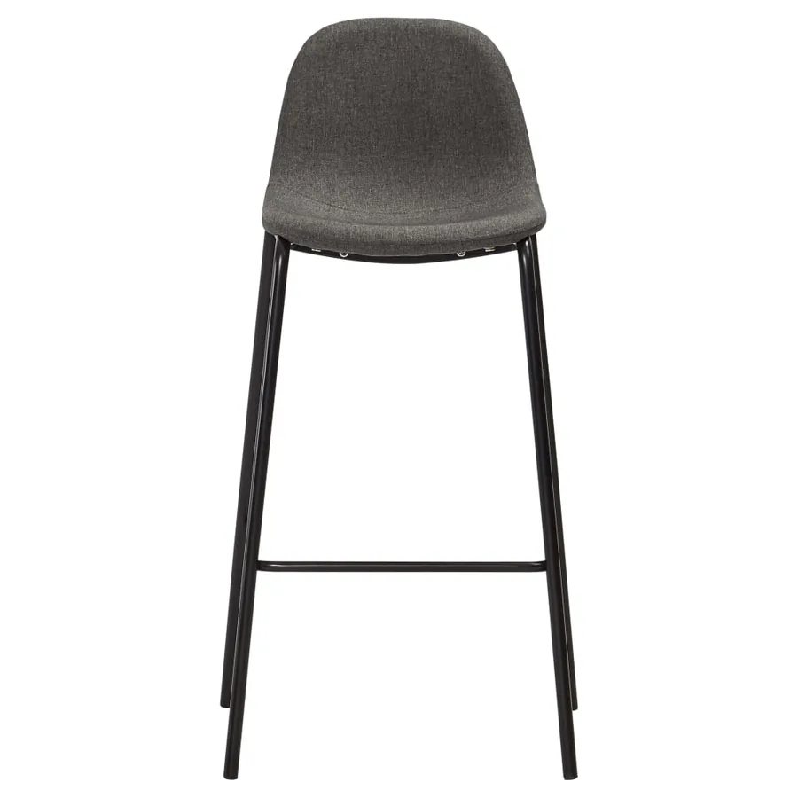 Chaises de bar lot de 4 gris foncé tissu - 3
