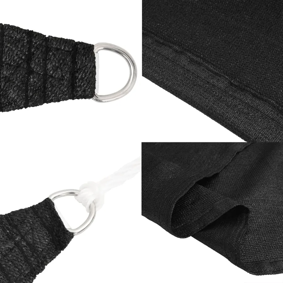Voile d'ombrage 160 g/m² Noir 6x6 m PEHD - 6