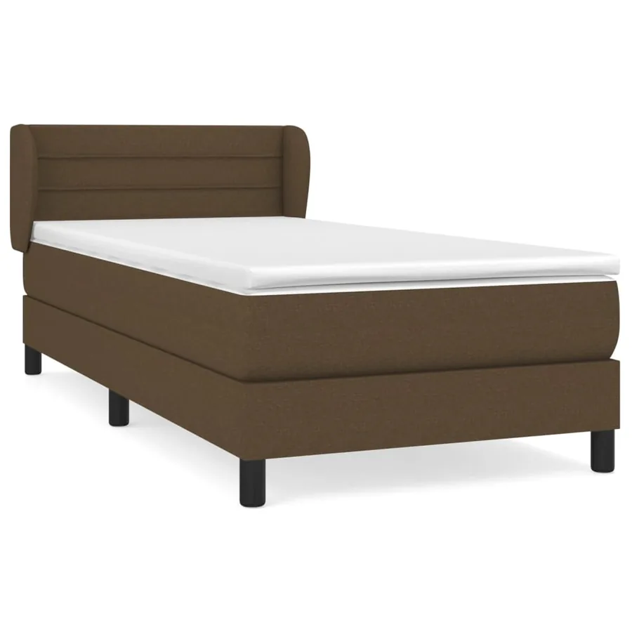 Sommier à lattes de lit avec matelas Marron foncé 90x190 cm - 2