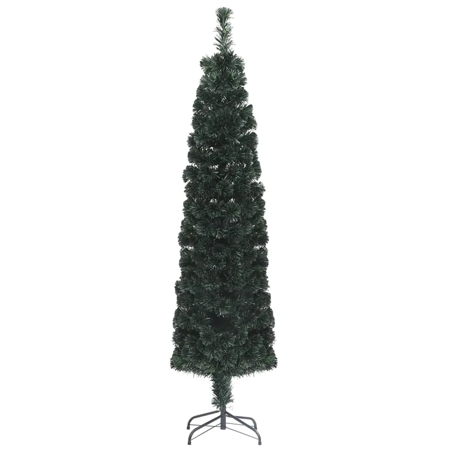 Arbre de Noël artificiel mince et support 120 cm fibre optique - 2
