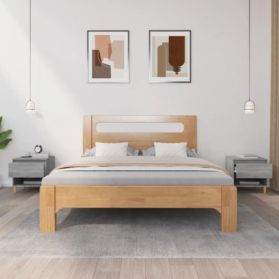 Tables de chevet 2 pcs Sonoma gris 50x46x50cm Bois d’ingénierie - 3