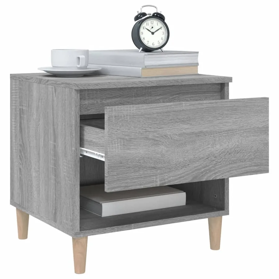 Tables de chevet 2 pcs Sonoma gris 50x46x50cm Bois d’ingénierie - 4