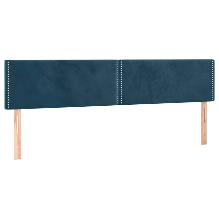 Tête de lit à LED Bleu foncé 180x5x78/88 cm Velours - 4