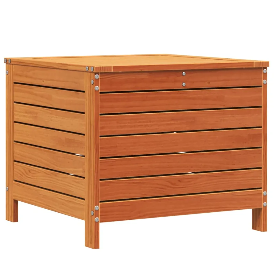 Repose-pied jardin cire marron 62x63,5x53,5 cm bois pin massif - 2