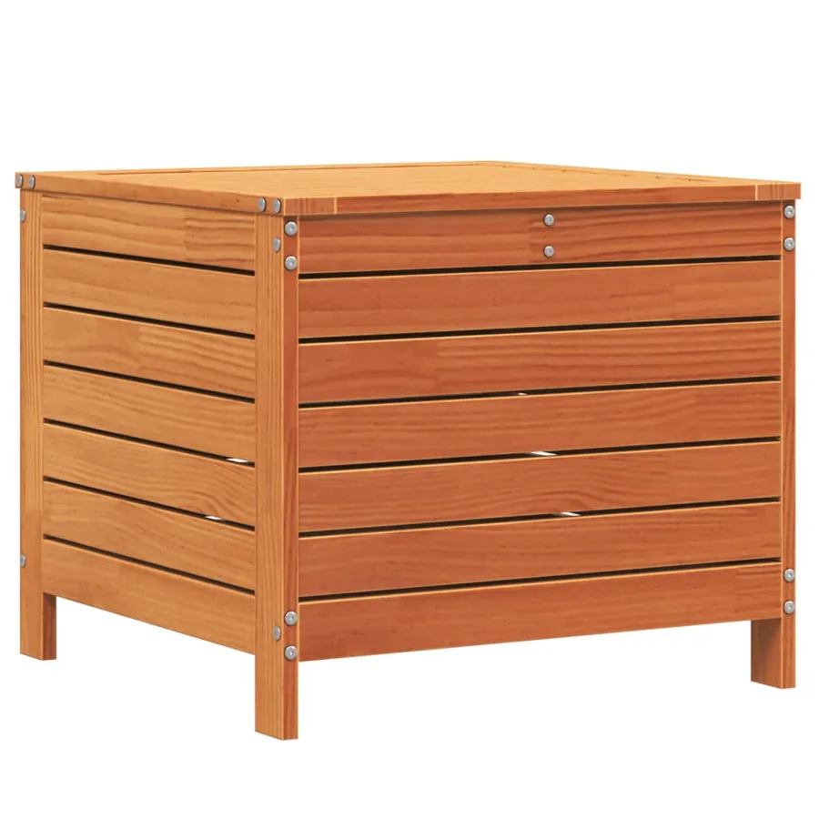 Repose-pied jardin cire marron 62x63,5x53,5 cm bois pin massif - 6
