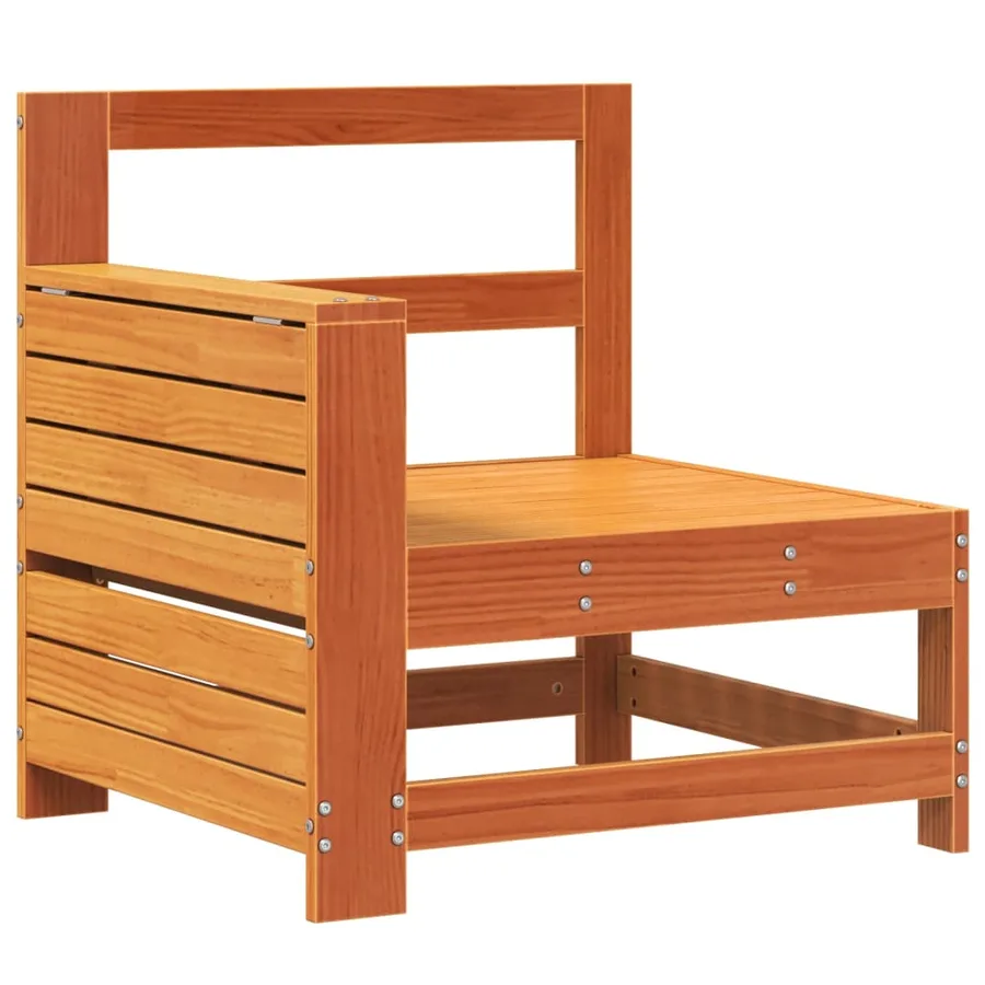 Canapé de jardin accoudoir avec table d'appoint bois massif pin - 2