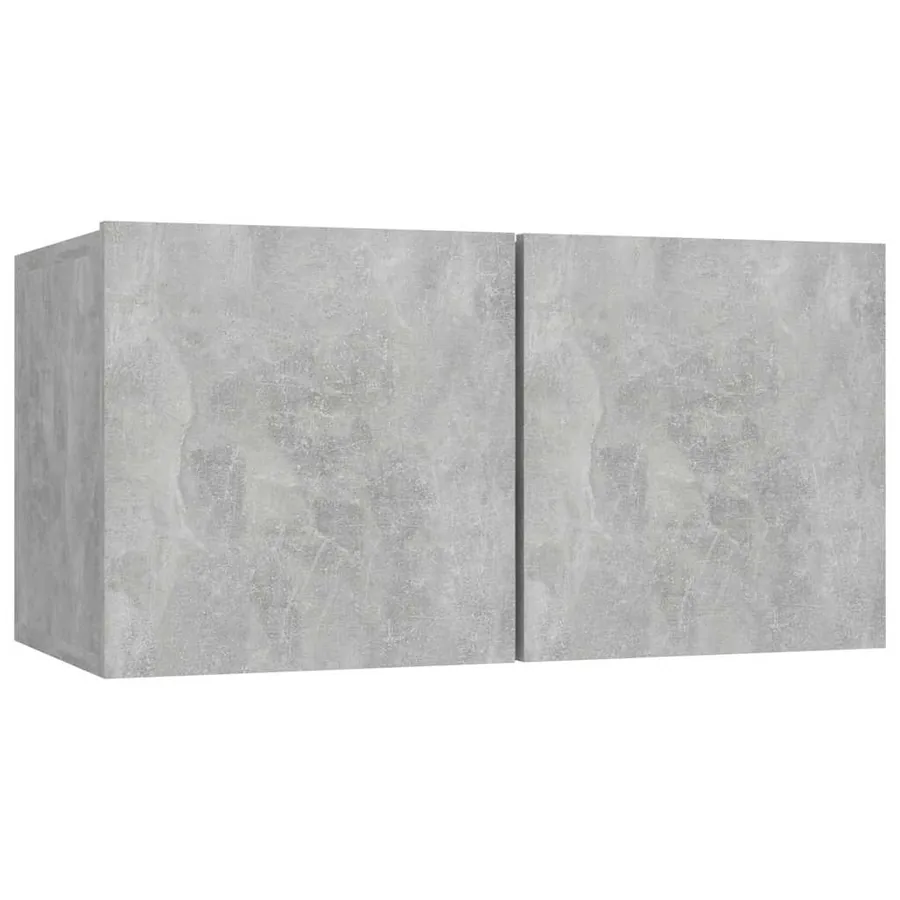 Meubles TV suspendus 3 pcs Gris béton 60x30x30 cm - 4