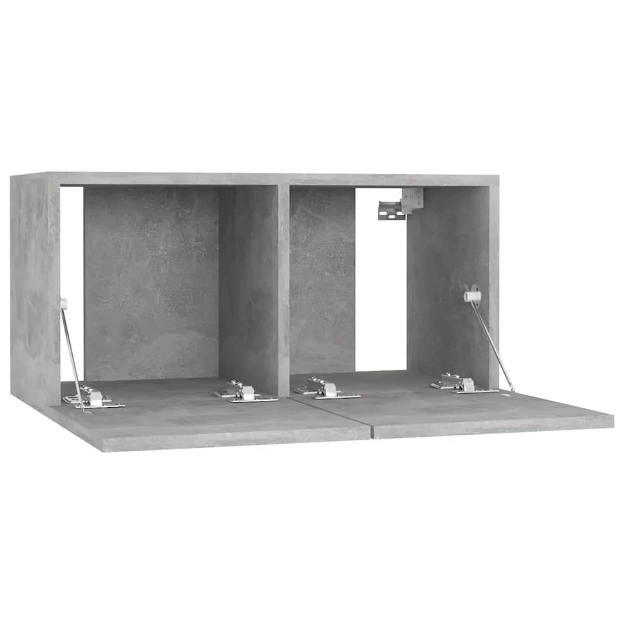 Meubles TV suspendus 3 pcs Gris béton 60x30x30 cm - 6