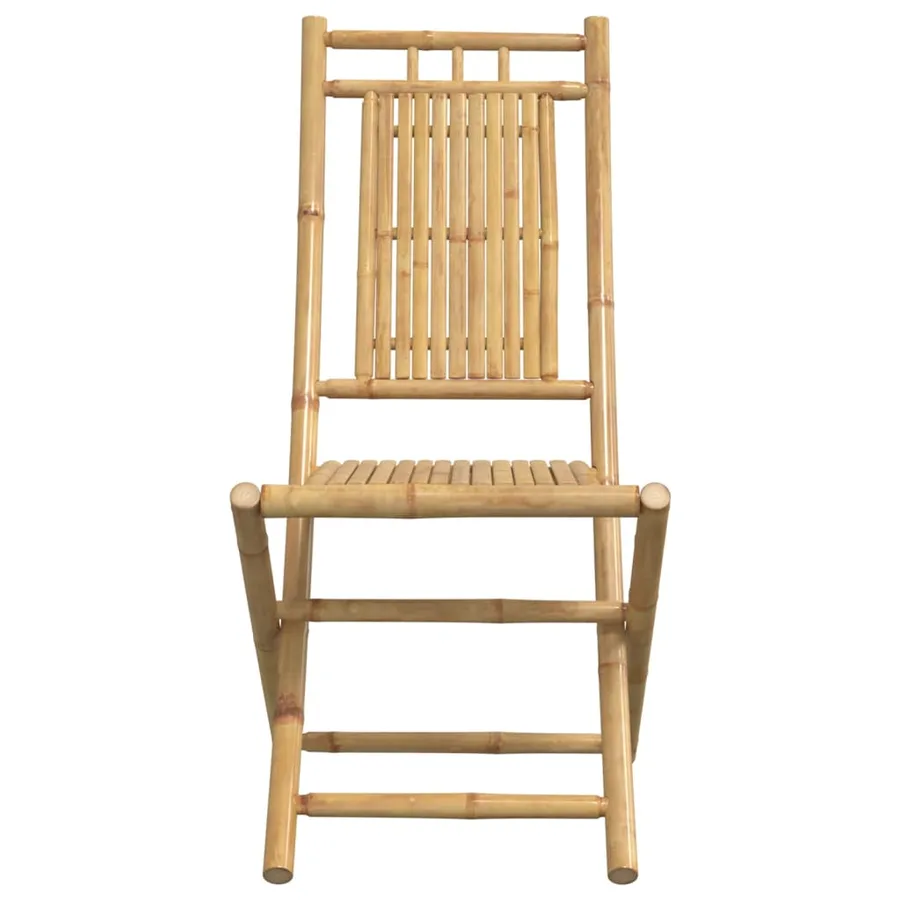 Chaises pliables de jardin lot de 4 46x66x99 cm bambou - 5