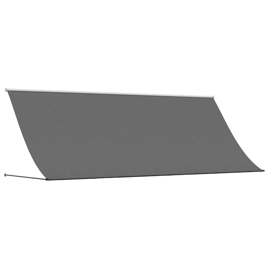 Auvent rétractable anthracite 350x150 m tissu et acier - 2