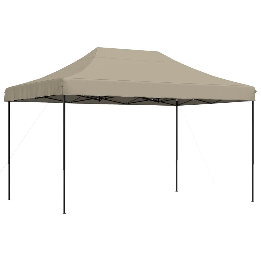 Tente de réception pliable escamotable taupe 440x292x315 cm - 2