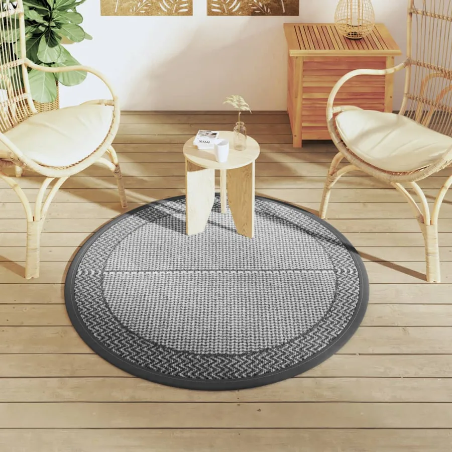 Tapis d'extérieur ARAKIL gris Ø120 cm PP - 3