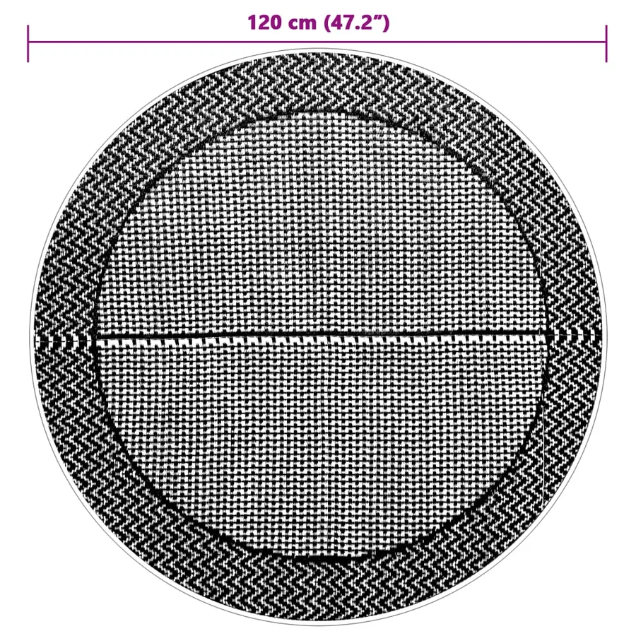 Tapis d'extérieur ARAKIL gris Ø120 cm PP - 6