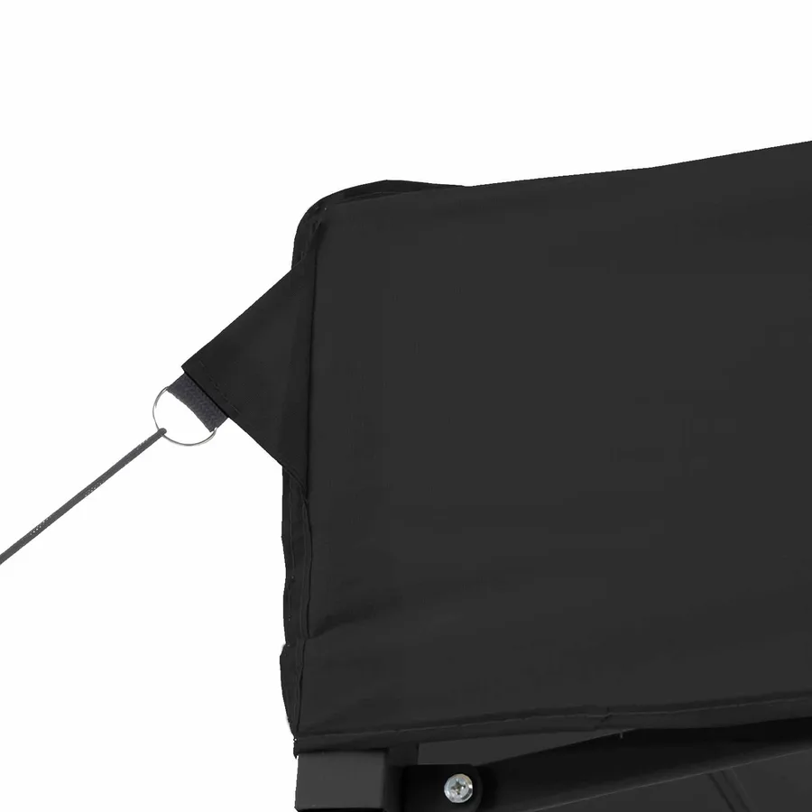 Tente de réception pliable escamotable 3 parois latérales noir - 6