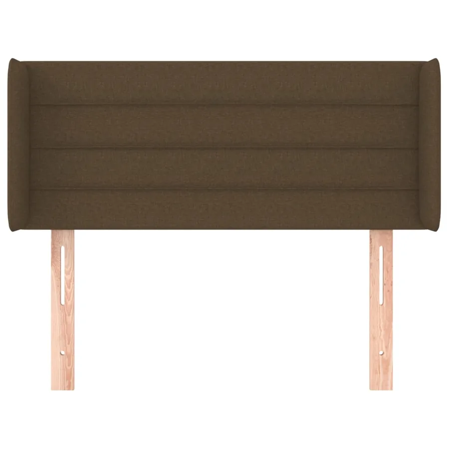 Tête de lit avec oreilles Marron Foncé 93x16x78/88 cm Tissu - 3