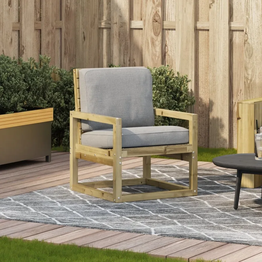 Chaise de jardin 57,5x63x76 cm bois de pin imprégné - 3