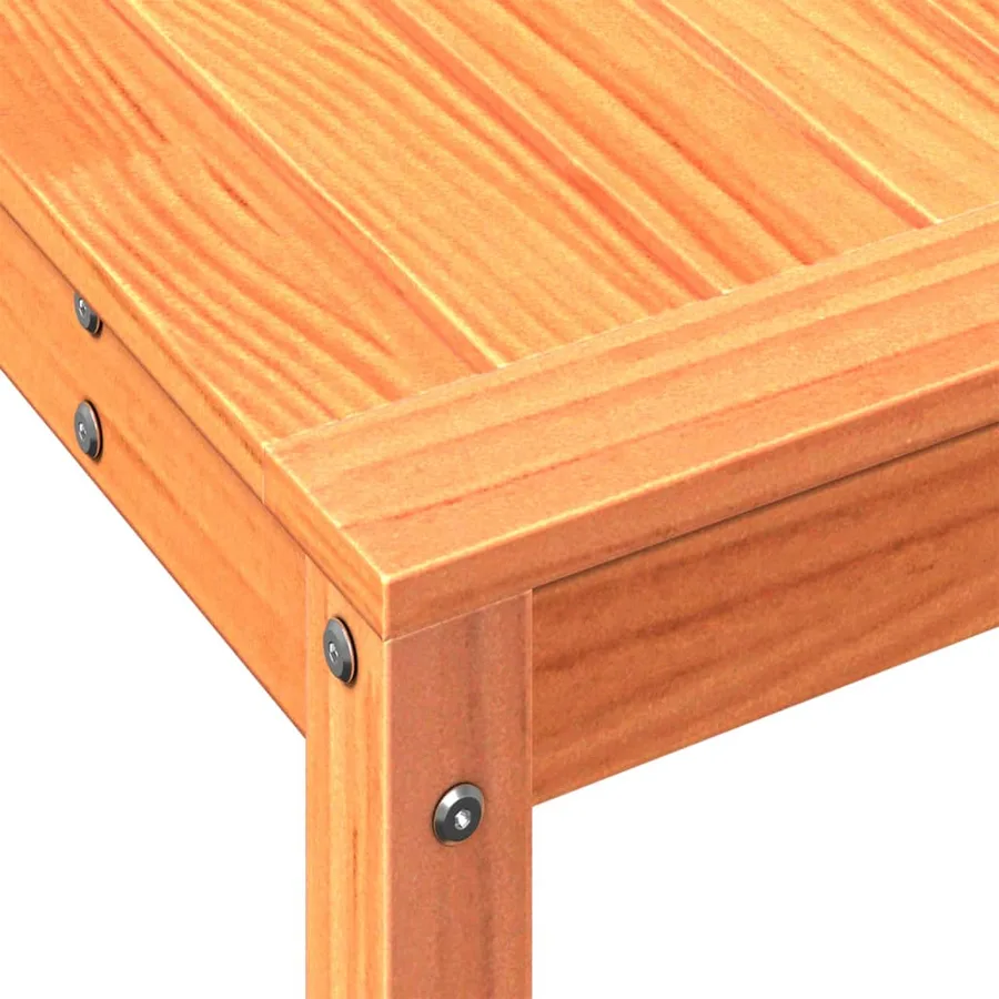 Table de rempotage avec étagère cire marron bois massif de pin - 8