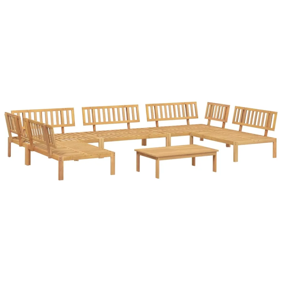 Salon palette de jardin 6 pcs bois d'acacia massif - 2