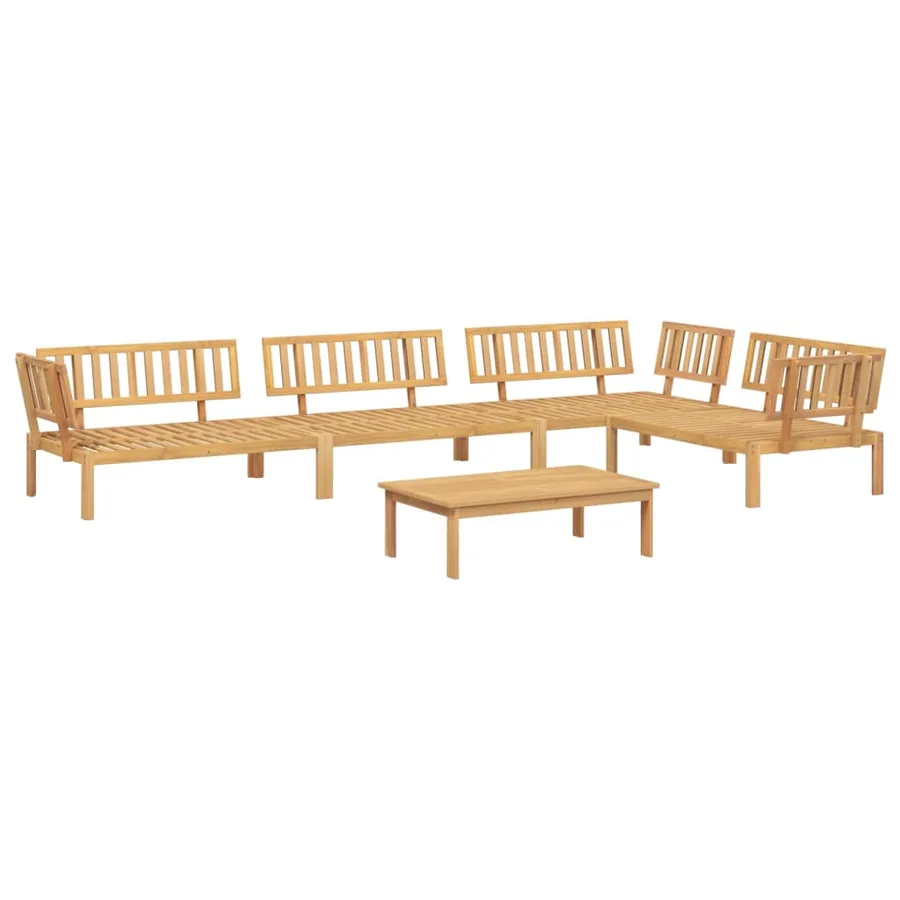 Salon palette de jardin 5 pcs bois d'acacia massif - 2