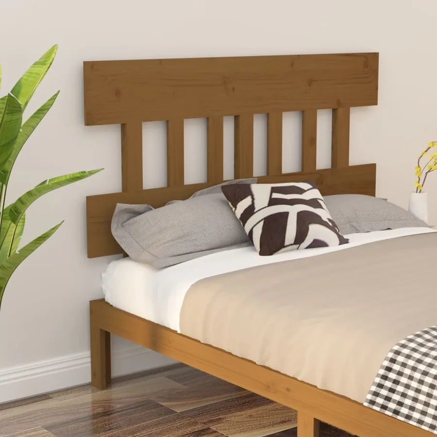 Tête de lit Marron miel 123,5x3x81 cm Bois massif de pin