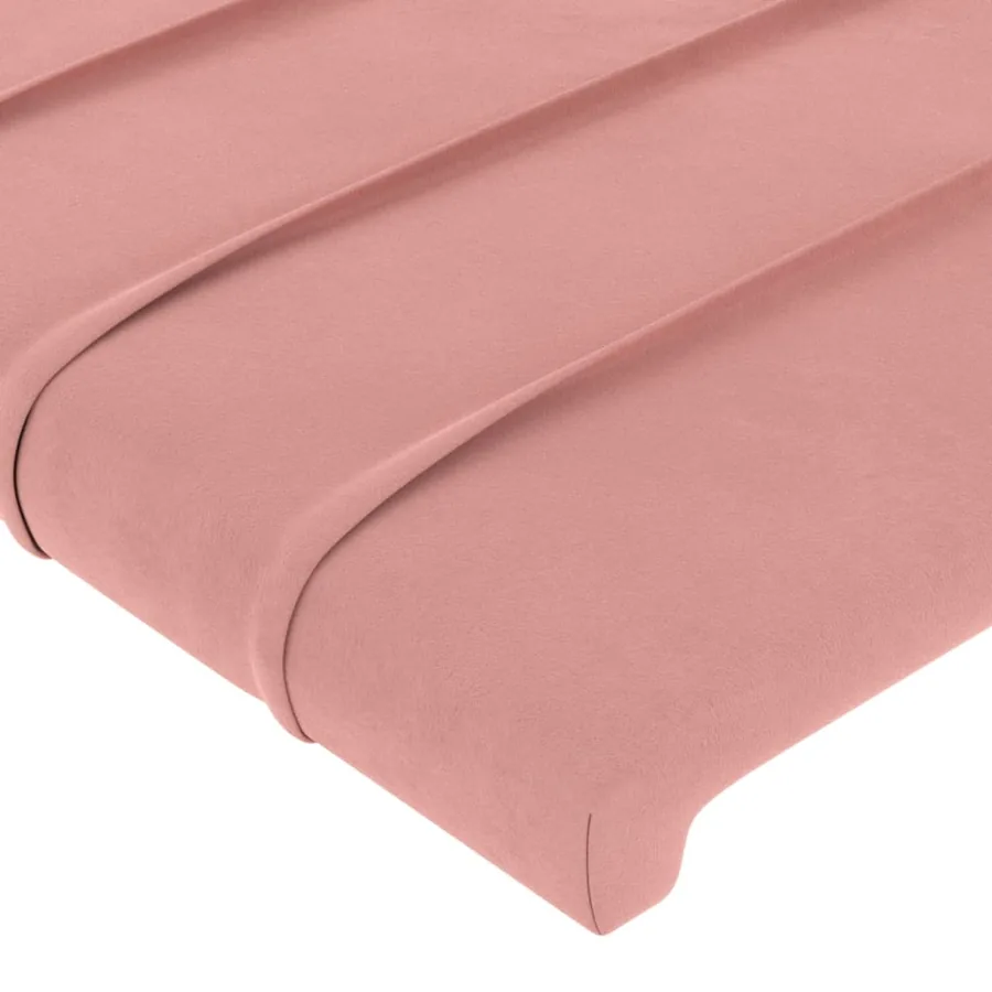 Tête de lit à LED Rose 93x16x78/88 cm Velours - 5