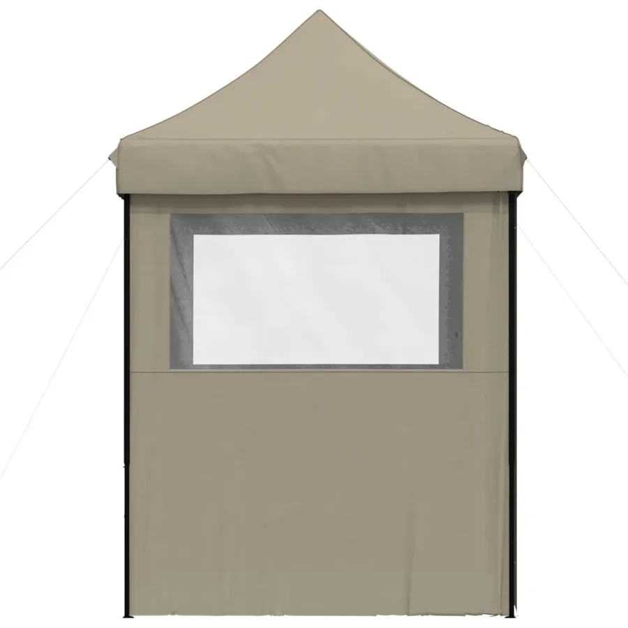 Tente de réception pliable escamotable 4 parois latérales taupe - 4