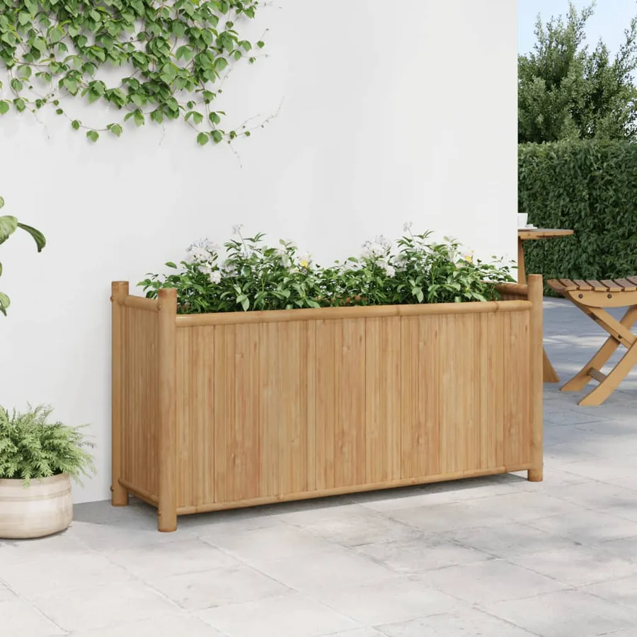 Jardinière 100x30x50 cm bambou - 3