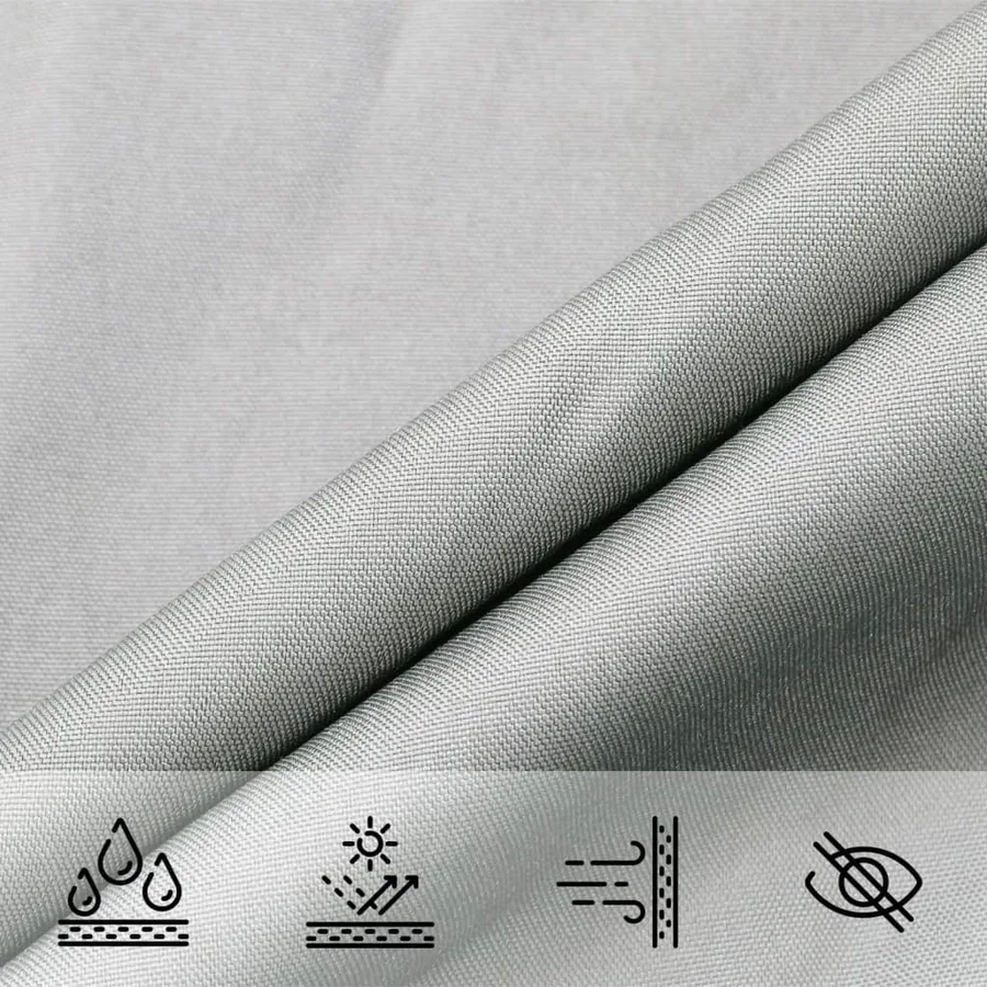 Voile d'ombrage gris clair 3x3 m 100% polyester oxford - 8