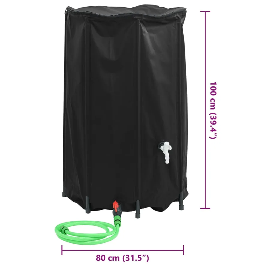 Réservoir d'eau avec robinet pliable 500 L PVC - 10