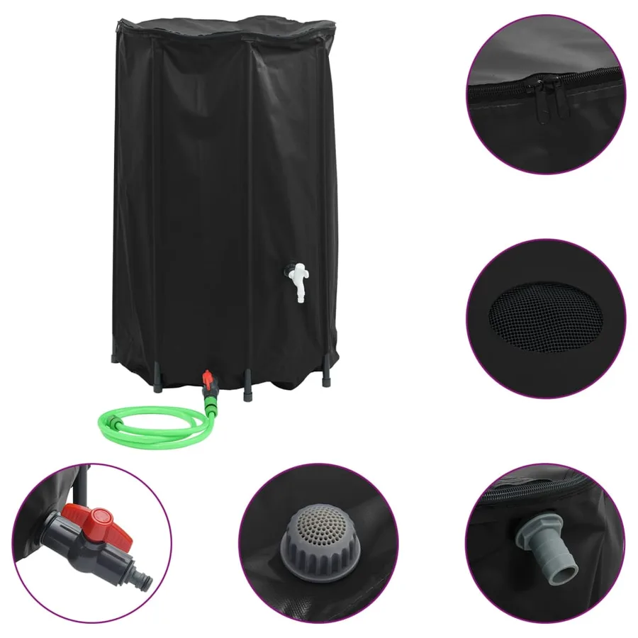 Réservoir d'eau avec robinet pliable 500 L PVC - 2
