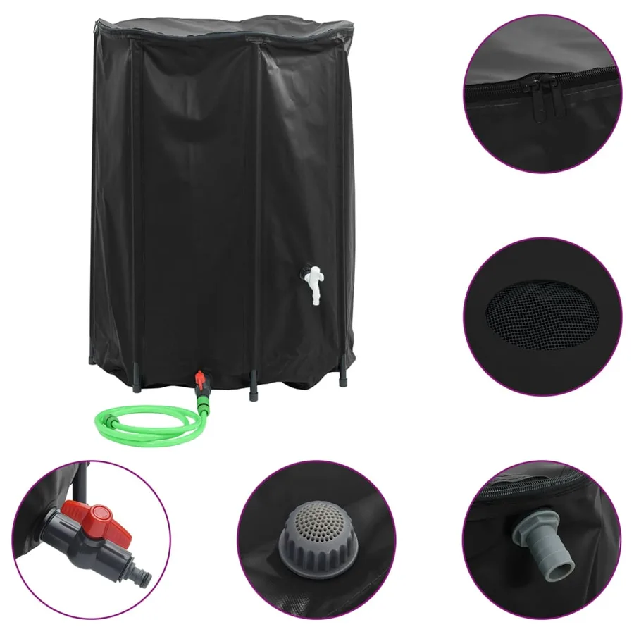 Réservoir d'eau avec robinet pliable 1350 L PVC - 2