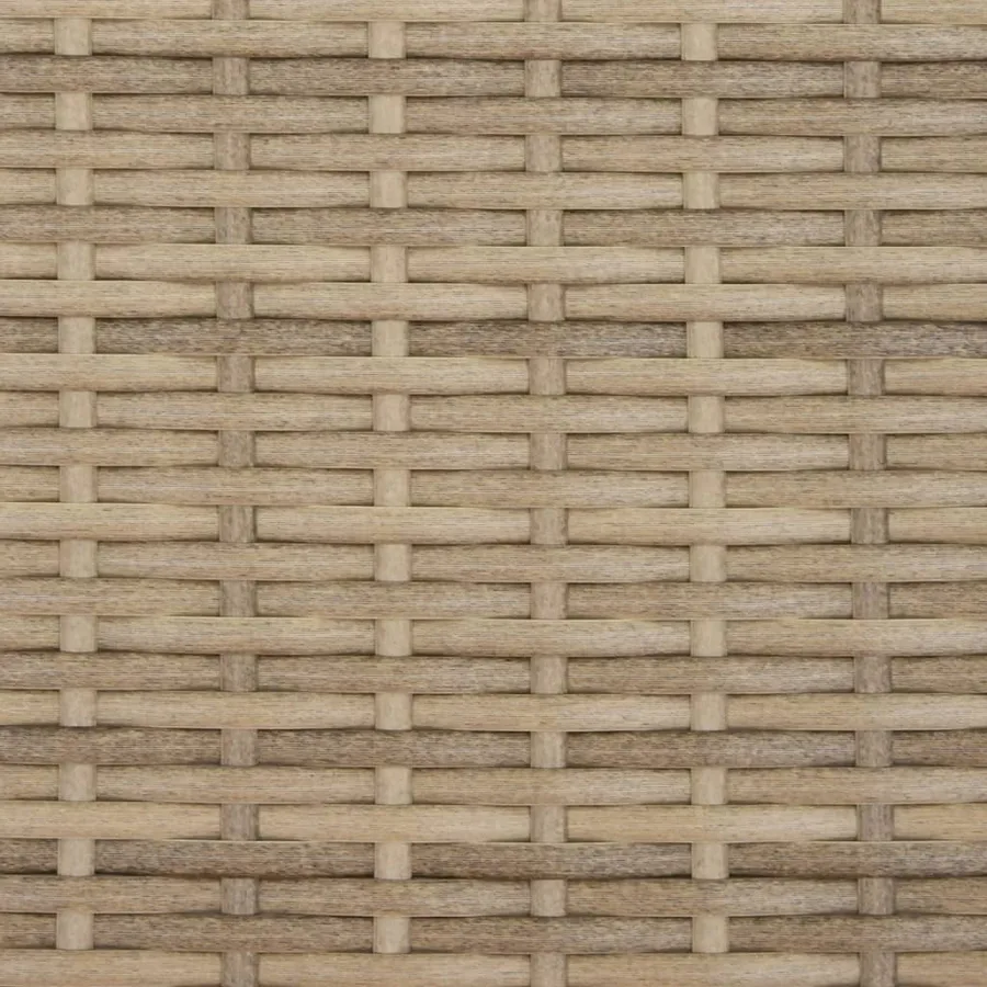 Chaise longue avec coussins beige résine tressée - 9