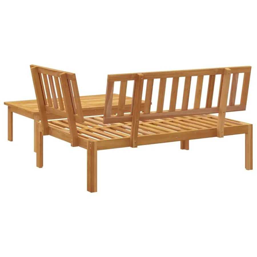Salon de jardin palette 2 pcs bois massif d'acacia - 4