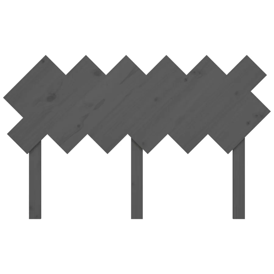 Tête de lit Gris 132x3x81 cm Bois massif de pin - 4