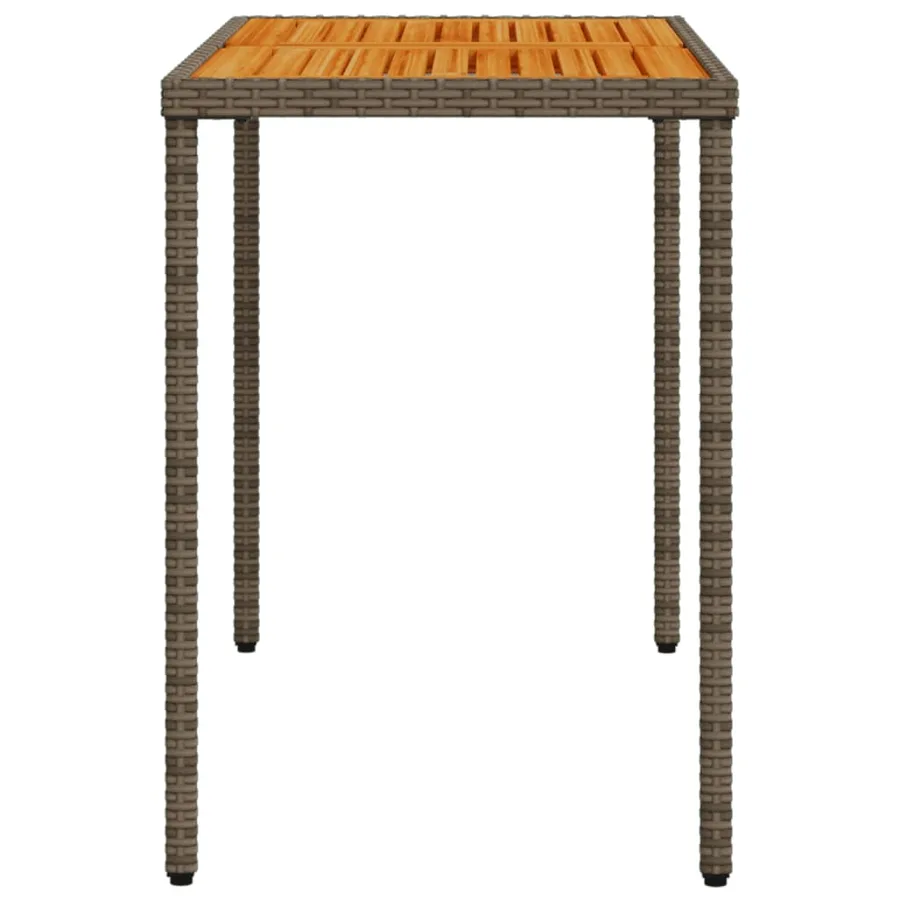 Table de jardin avec dessus en bois d'acacia gris 115x54x74 cm - 5