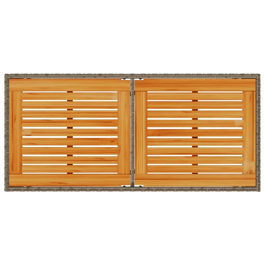 Table de jardin avec dessus en bois d'acacia gris 115x54x74 cm - 7