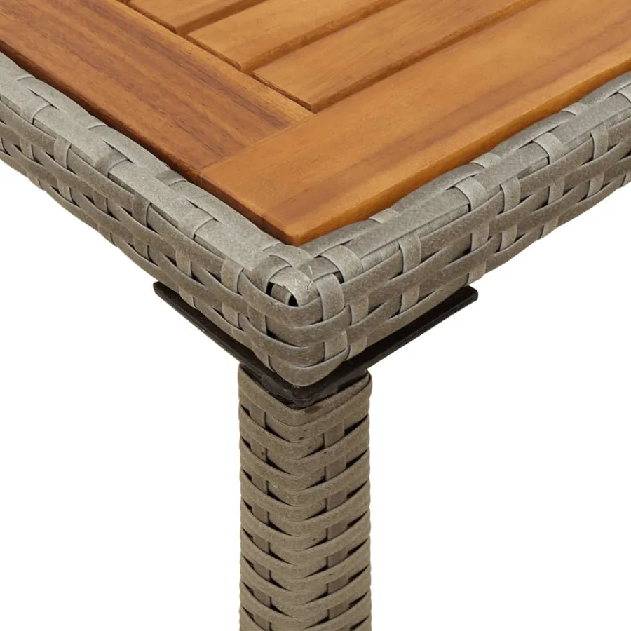 Table de jardin avec dessus en bois d'acacia gris 115x54x74 cm - 8