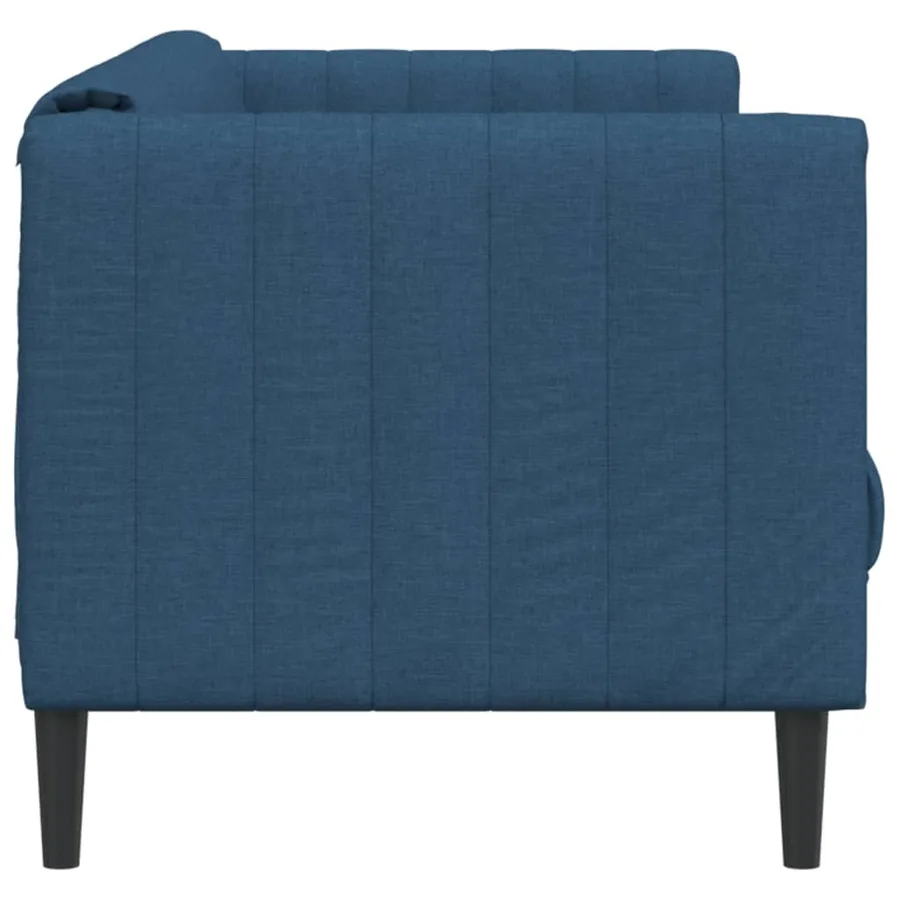 Canapé à 3 places bleu tissu - 5