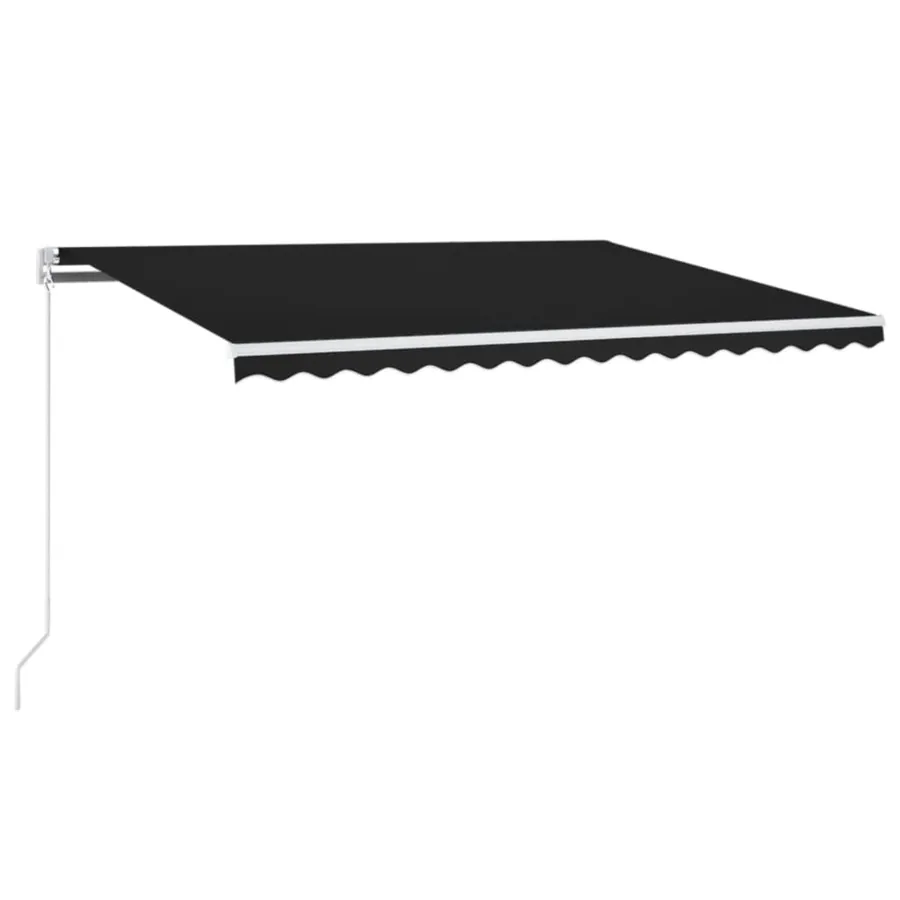 Auvent manuel rétractable avec LED 400x300 cm Anthracite - 2
