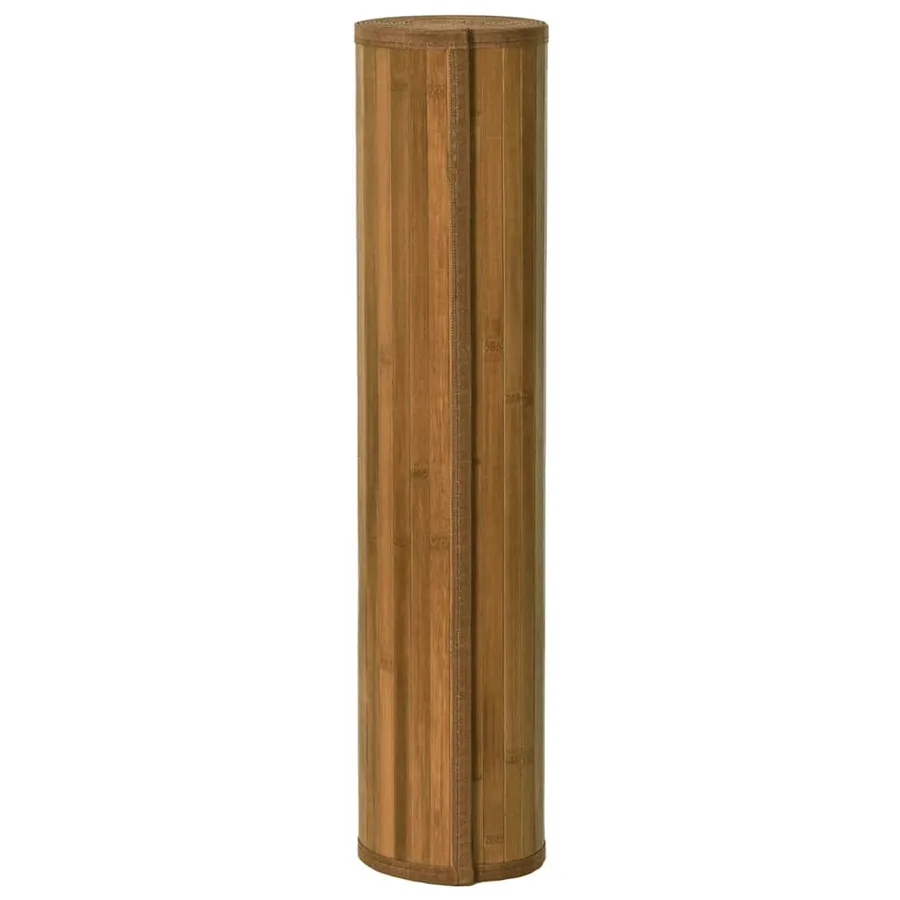 Tapis rectangulaire marron 60x300 cm bambou - 3