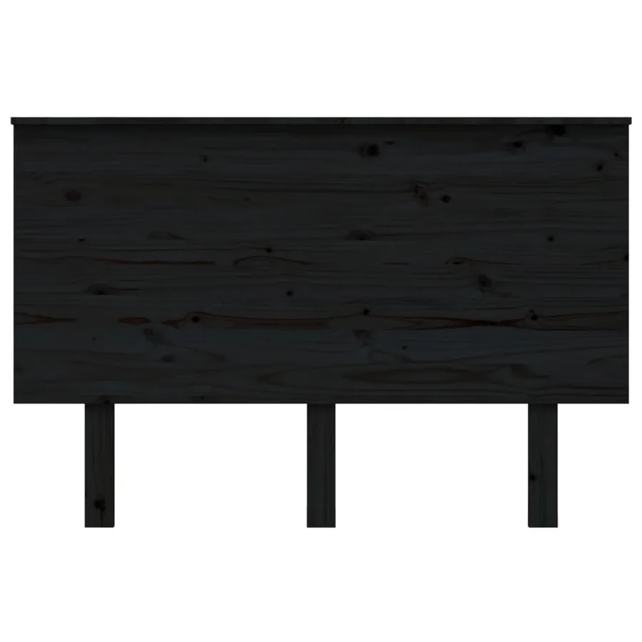 Tête de lit Noir 124x6x82,5 cm Bois massif de pin - 3