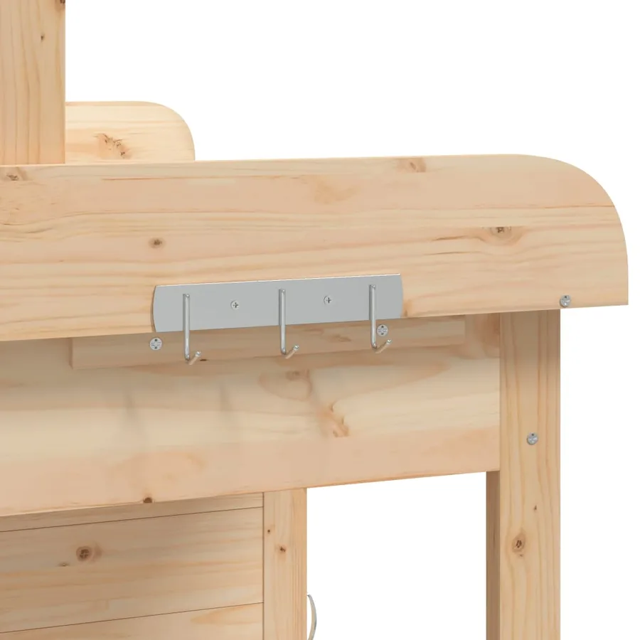 Table de rempotage avec armoire bois massif de sapin - 10