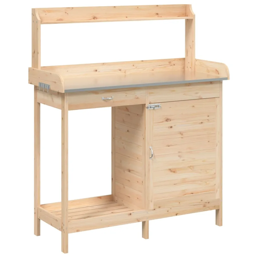 Table de rempotage avec armoire bois massif de sapin - 2