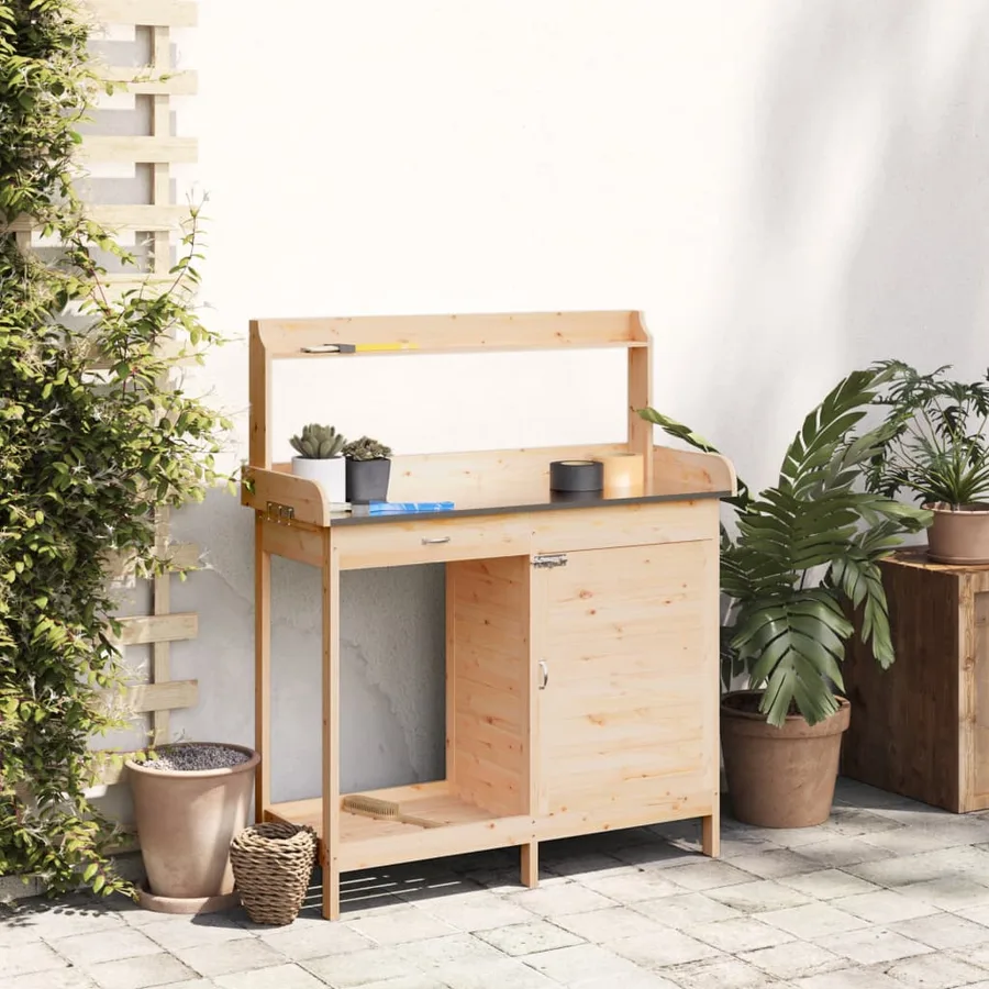 Table de rempotage avec armoire bois massif de sapin - 3