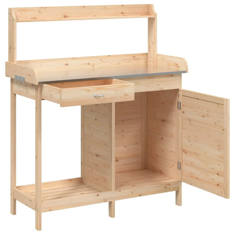 Table de rempotage avec armoire bois massif de sapin - 6